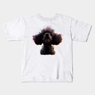 Cute Poodle Stencil Closeup Print Kids T-Shirt